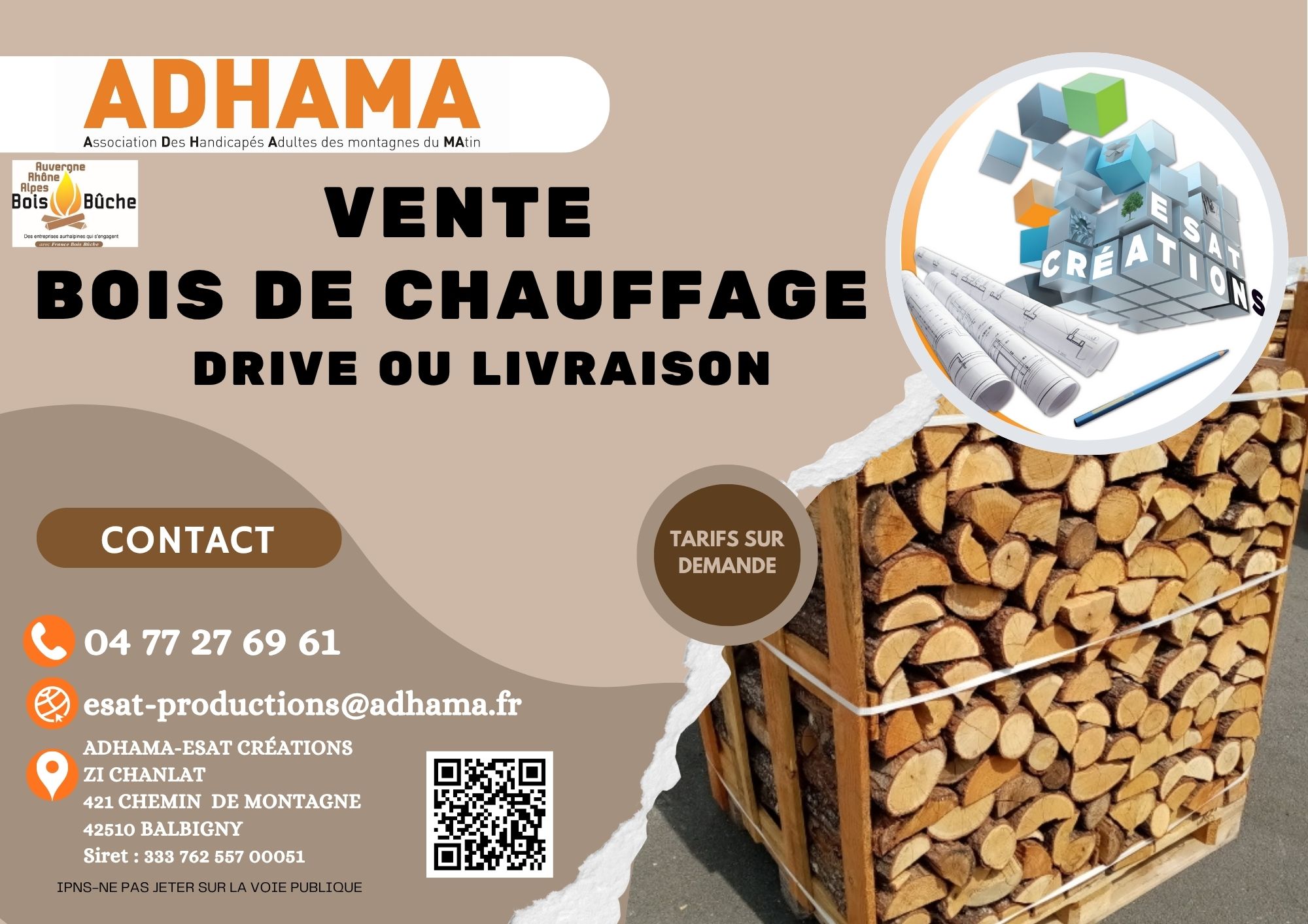 L’hiver approche : réchauffez-vous avec notre bois de chauffage local et solidaire !